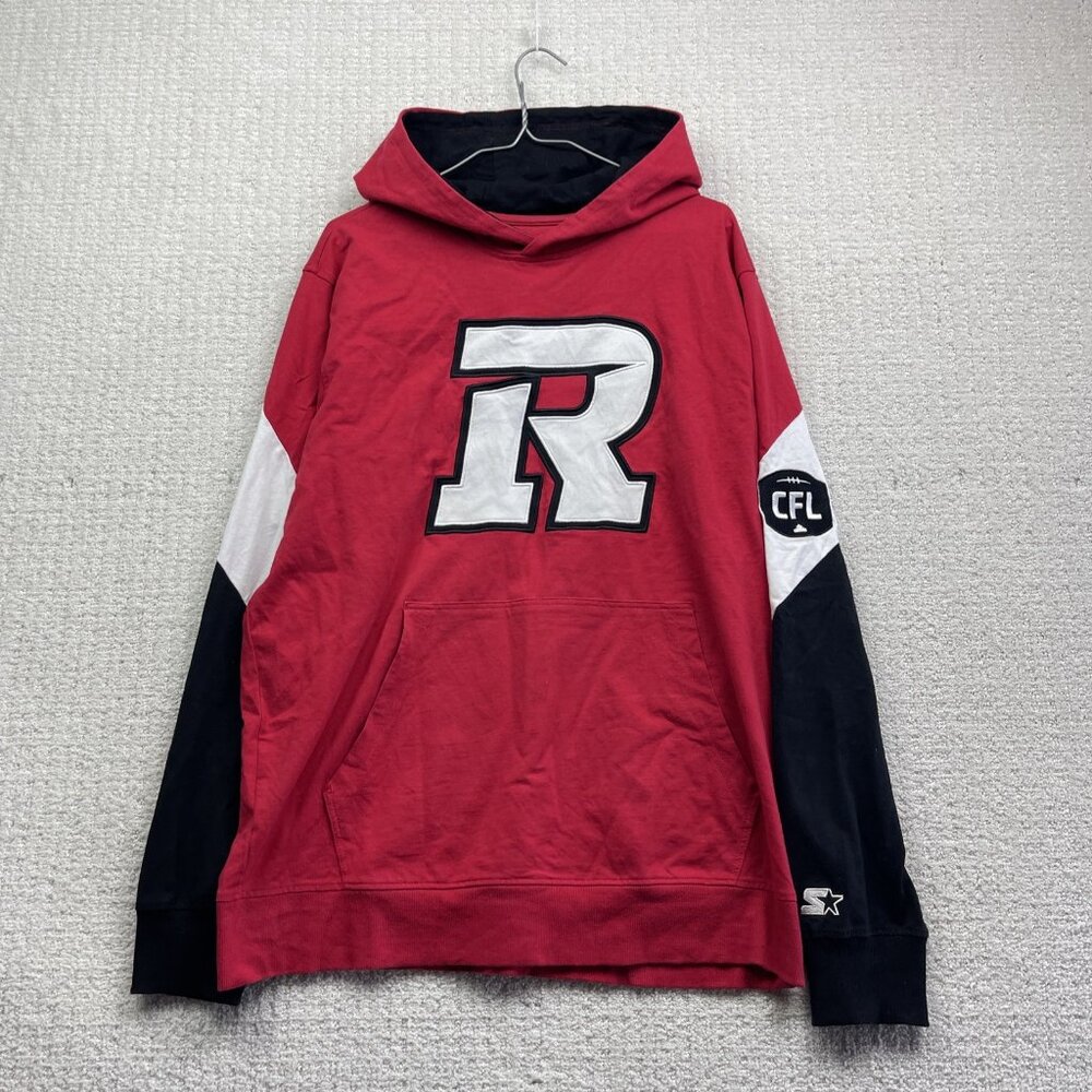 Y2K Ottawa Redblacks x Starter Hoodie Mens XL Red CFL Football Sports Canada